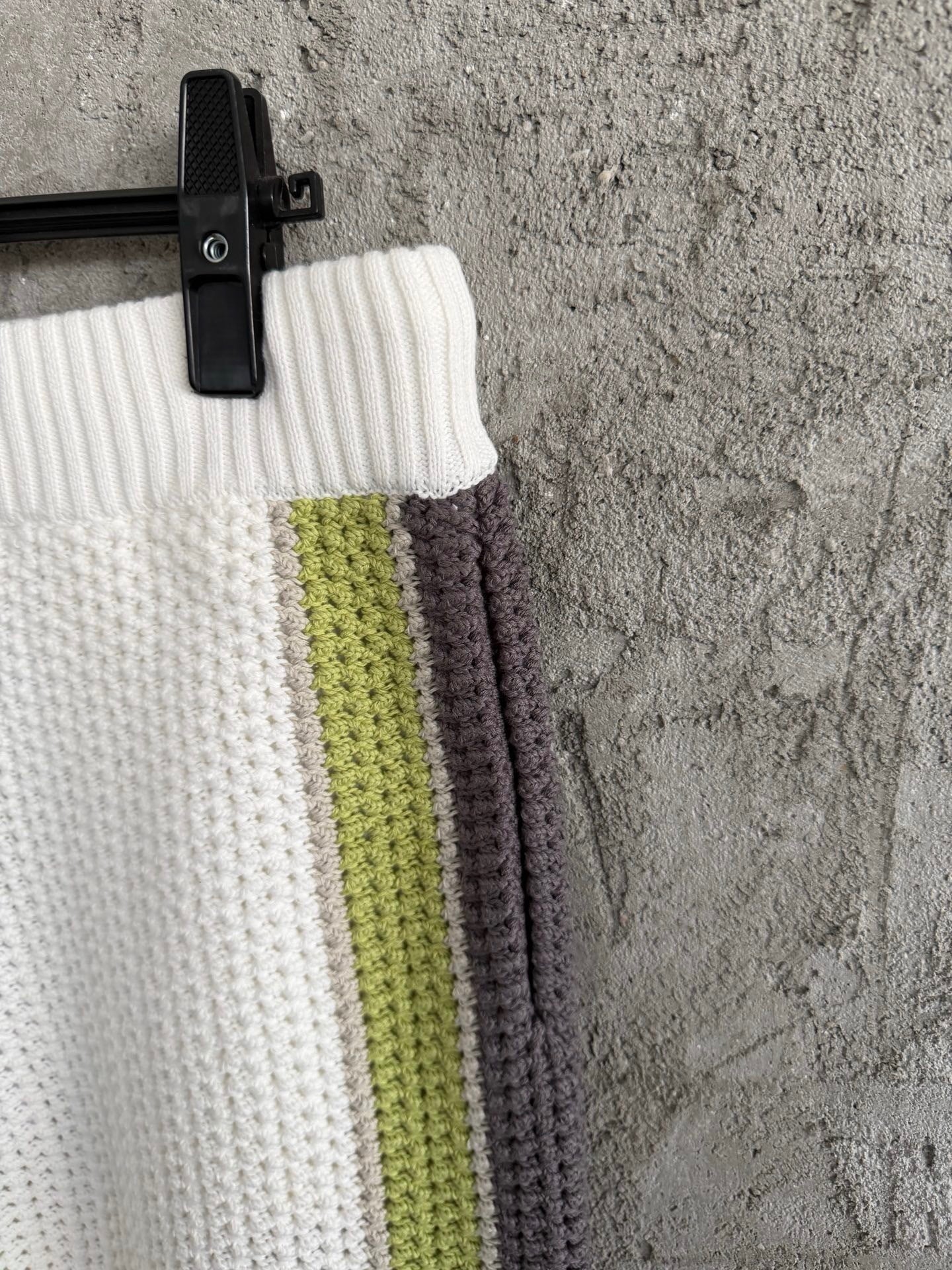 COLOR BLOCK KNIT SHORT SET
