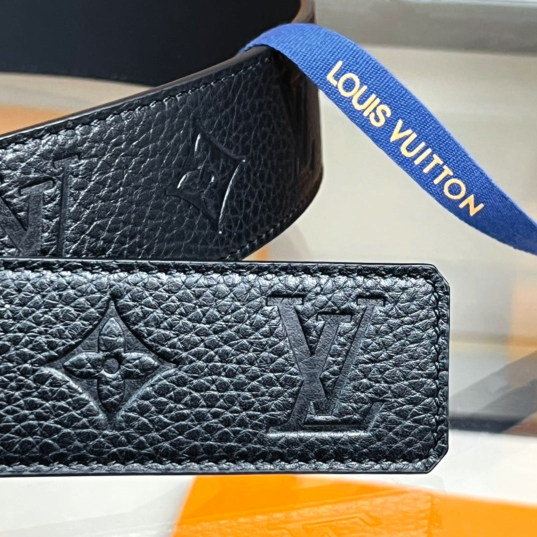 EMBOSSED LEATHER BELT – GOLD BUCKLE EDITION