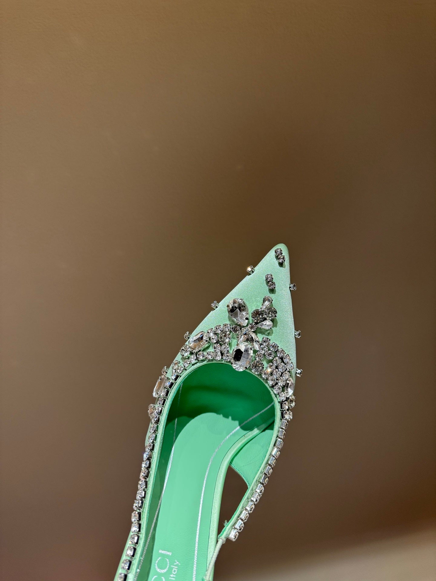 MINT EMBELLISHED SLINGBACK HEELS