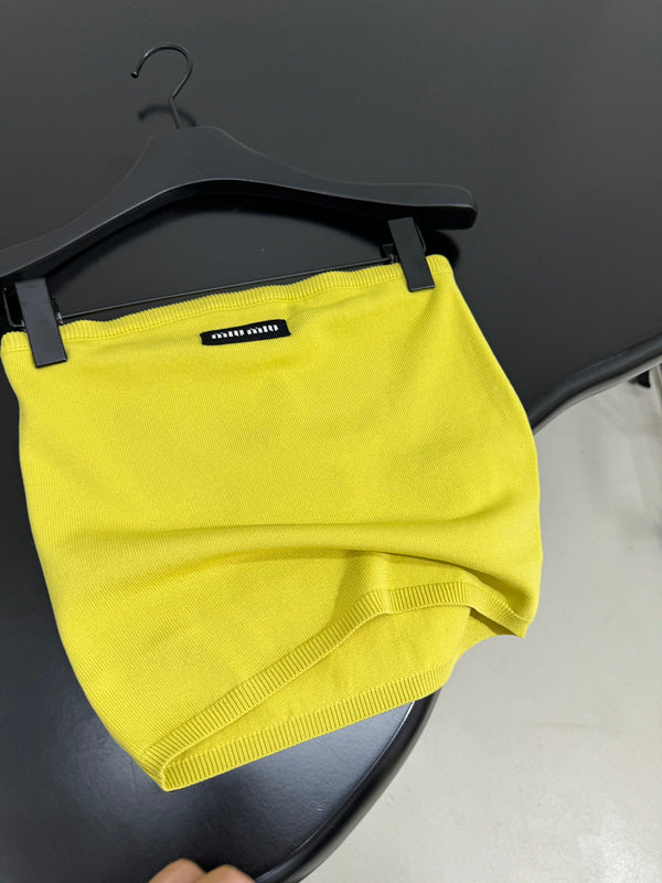 RIBBED KNIT TUBE TOP