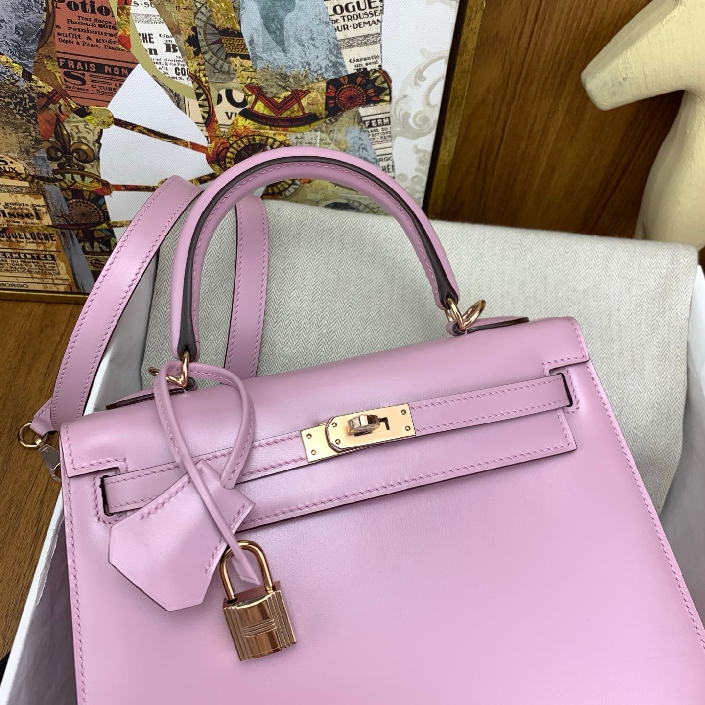 LUXURY BLUSH PINK LEATHER TOP HANDLE MINI HANDBAG WITH GOLD HARDWARE