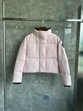 SHORT PADDED PUFFER JACKET WITH STAND COLLAR