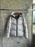 SILVER HOODED PUFFER JACKET