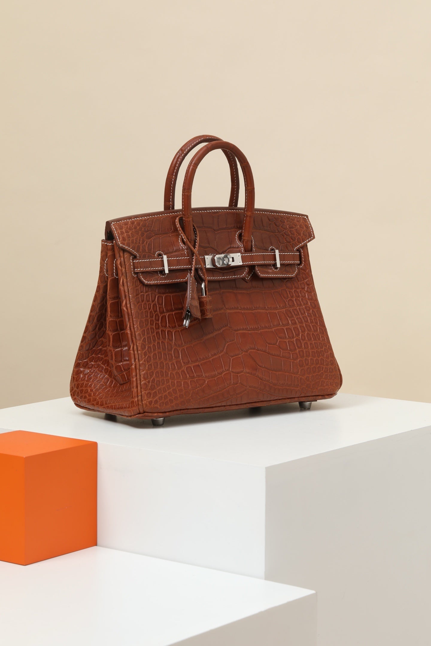 COGNAC CROC BIRKIN