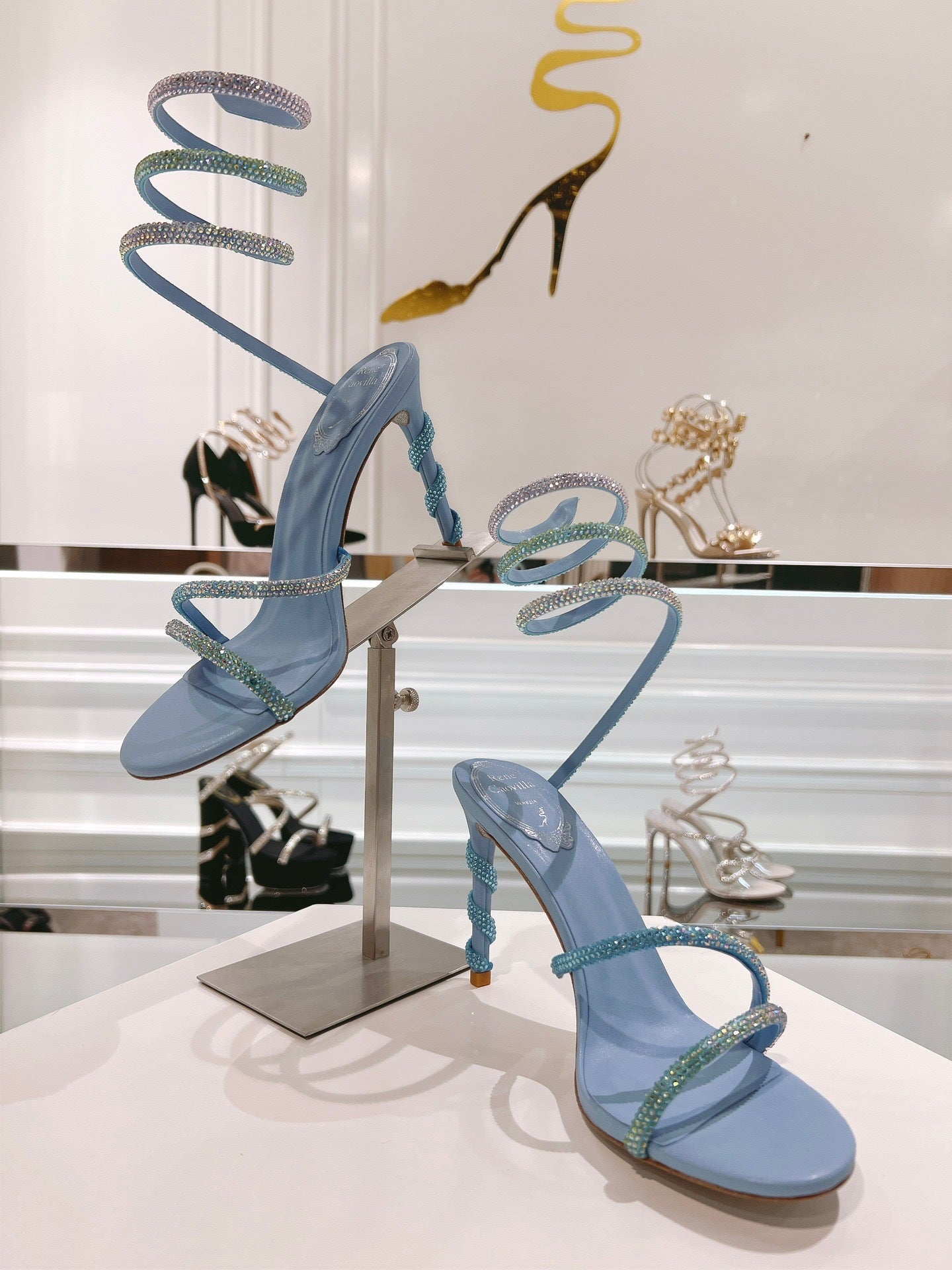 ICE BLUE SPIRAL HEELS