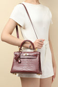 BURGUNDY CROC KELLY