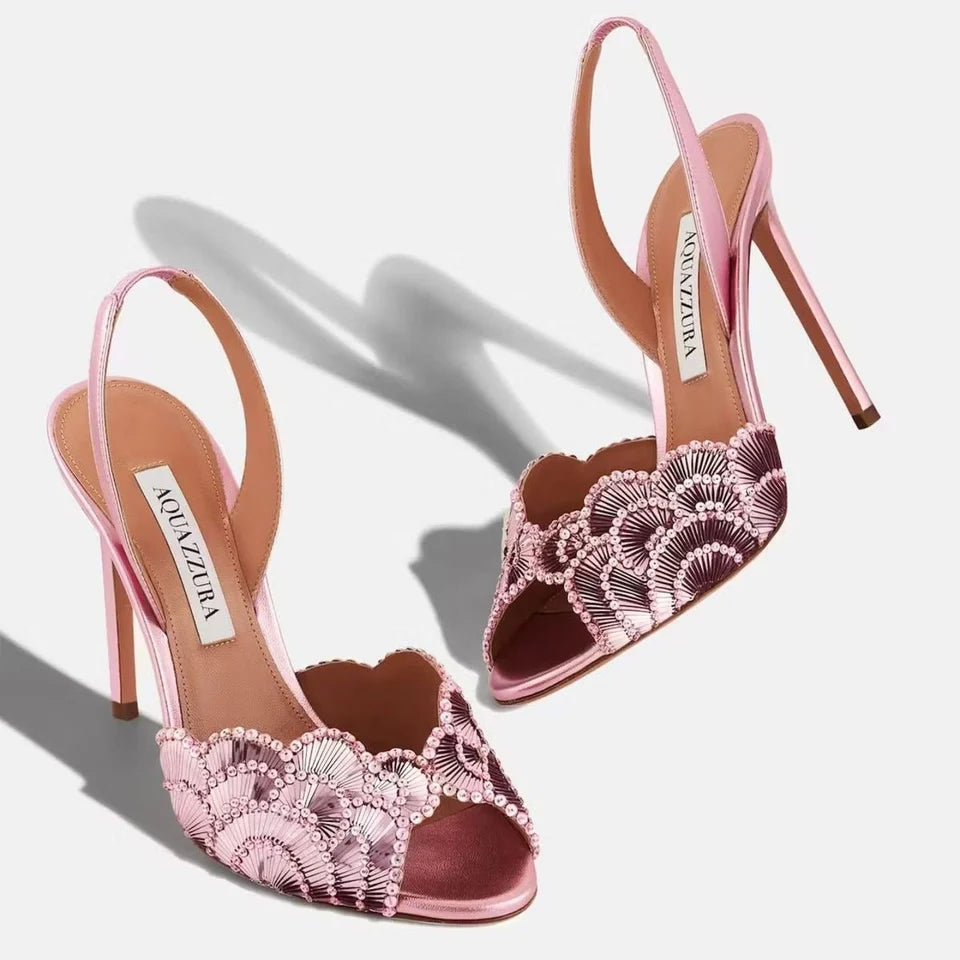 EMBELLISHED STRAPPY HEELS