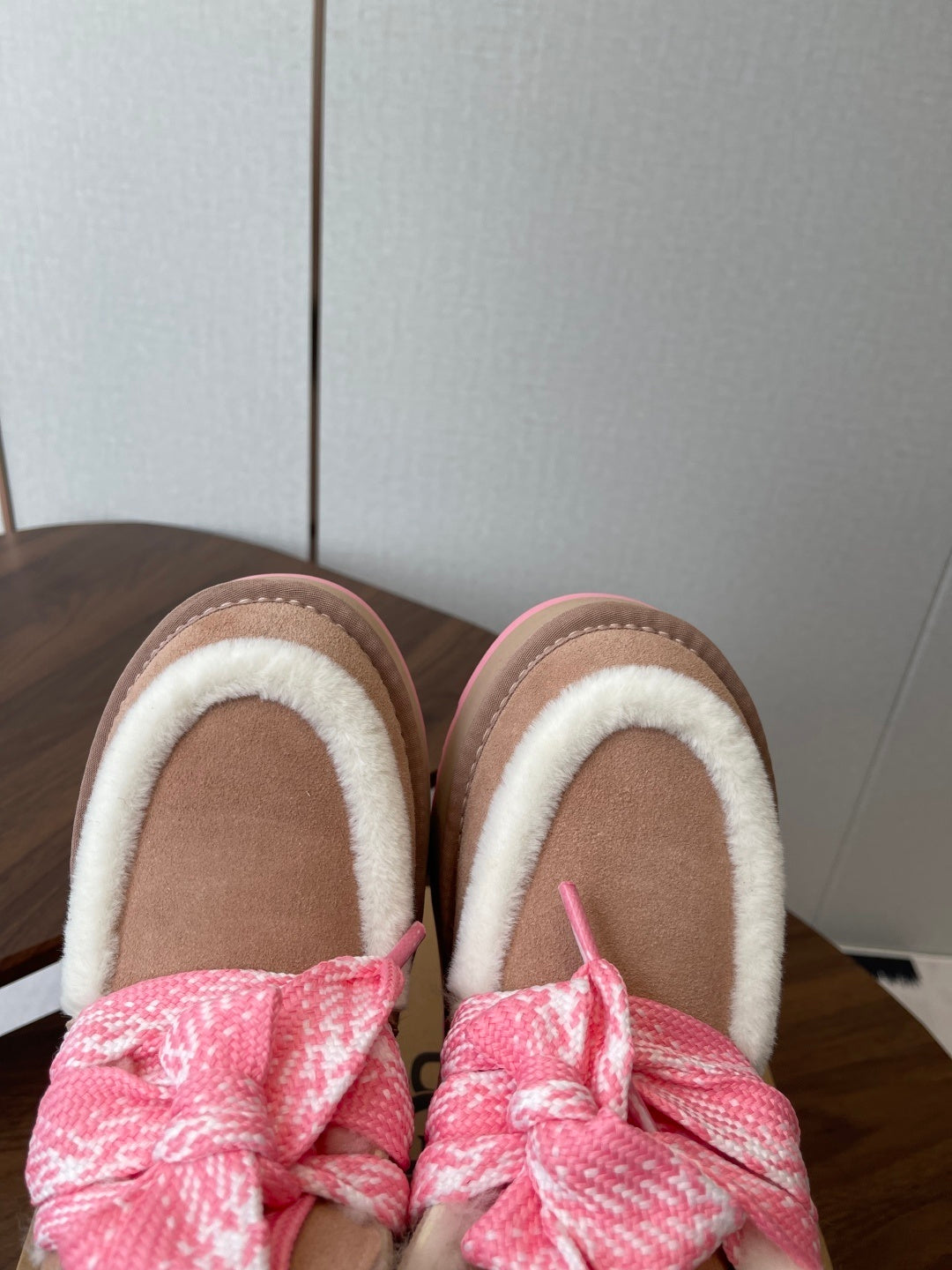 COZY PLATFORM ANKLE BOOTS – PINK