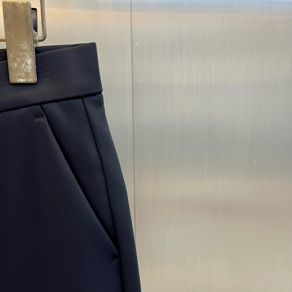 SLIM FIT BLACK TAILORED TROUSERS