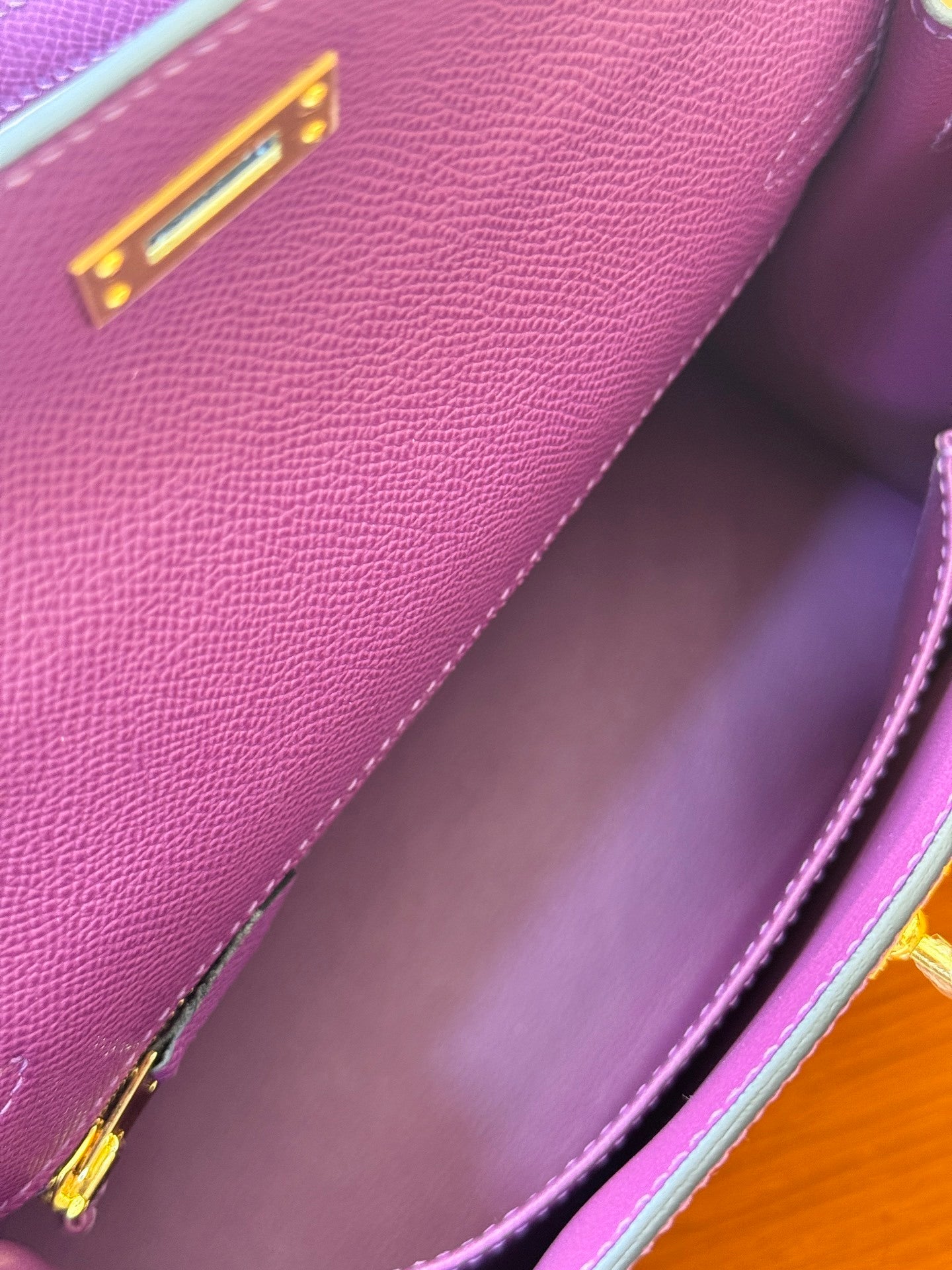 ROYAL PURPLE STRUCTURED LUXURY HANDBAG