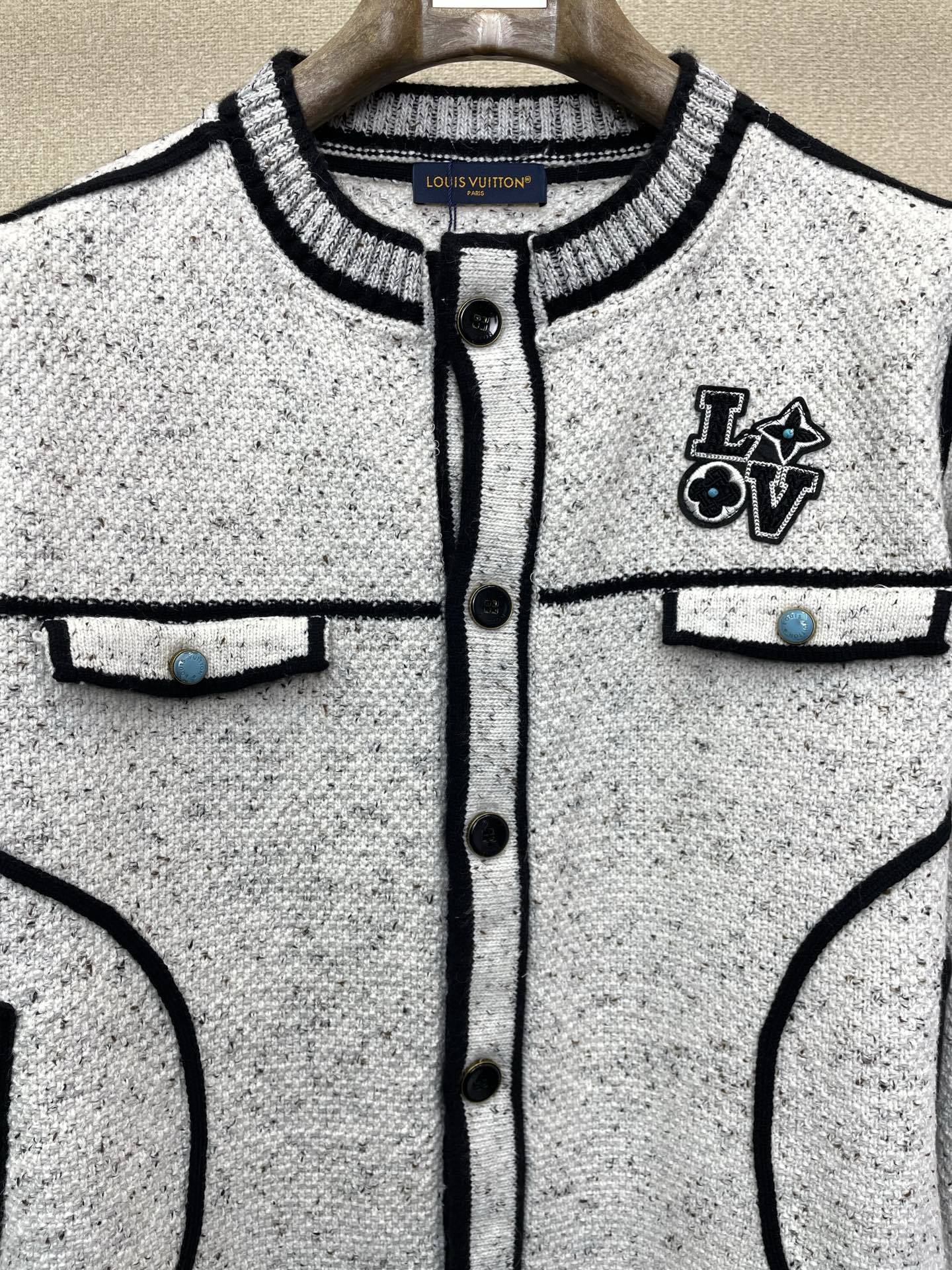 TEXTURED BUTTON-UP KNIT CARDIGAN WITH CONTRAST TRIM