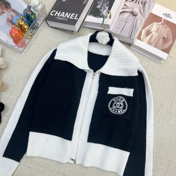 ZIP-UP KNIT CARDIGAN