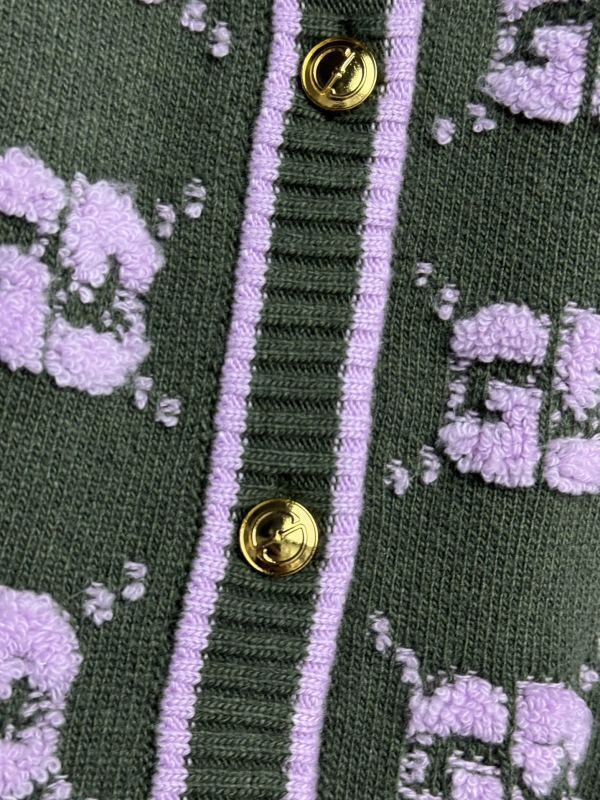 PATTERNED KNIT BUTTON CARDIGAN