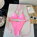 HOT PINK TRIANGLE BIKINI SET
