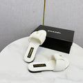 WHITE CASUAL SLIDE SANDALS