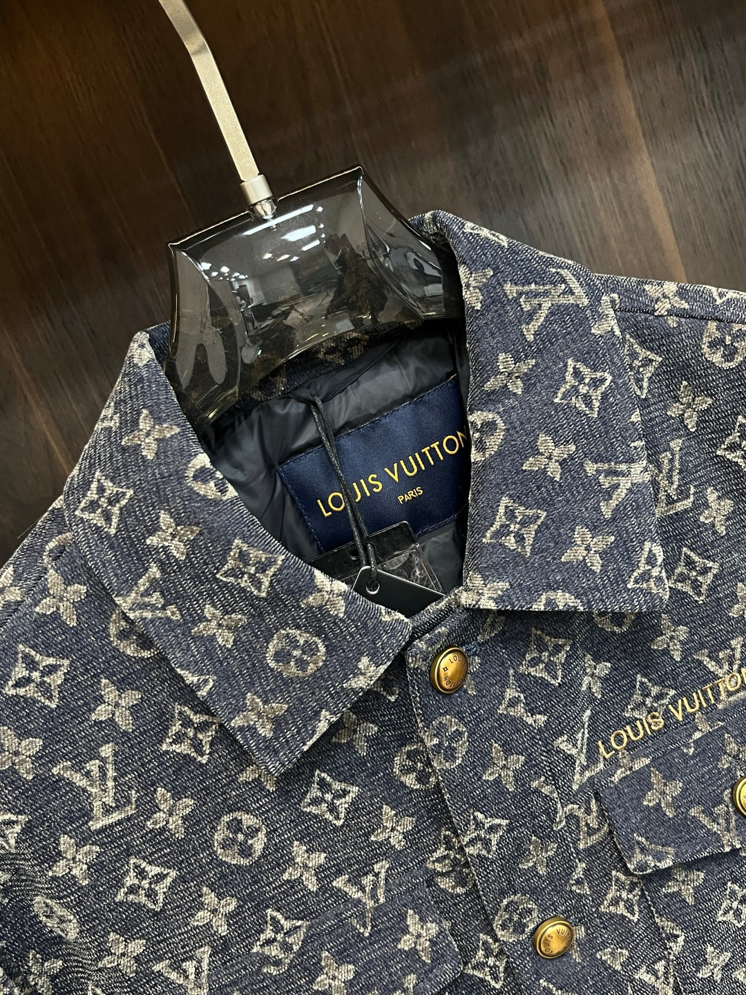 ALL-OVER PATTERN DENIM TRUCKER JACKET