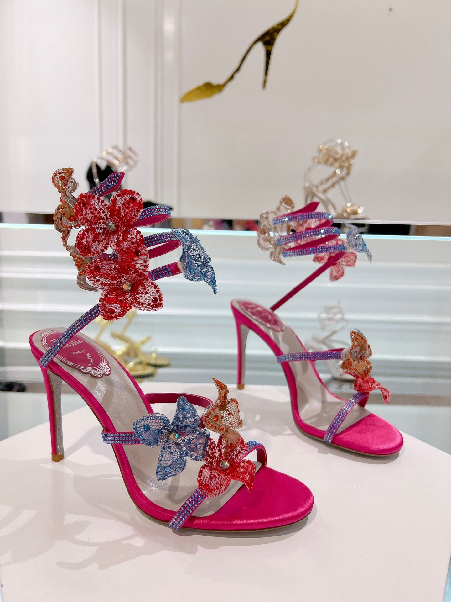 FLORAL BUTTERFLY HEELS
