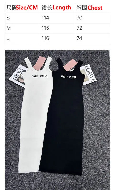 RIBBED LOGO MIDI TANK DRESS