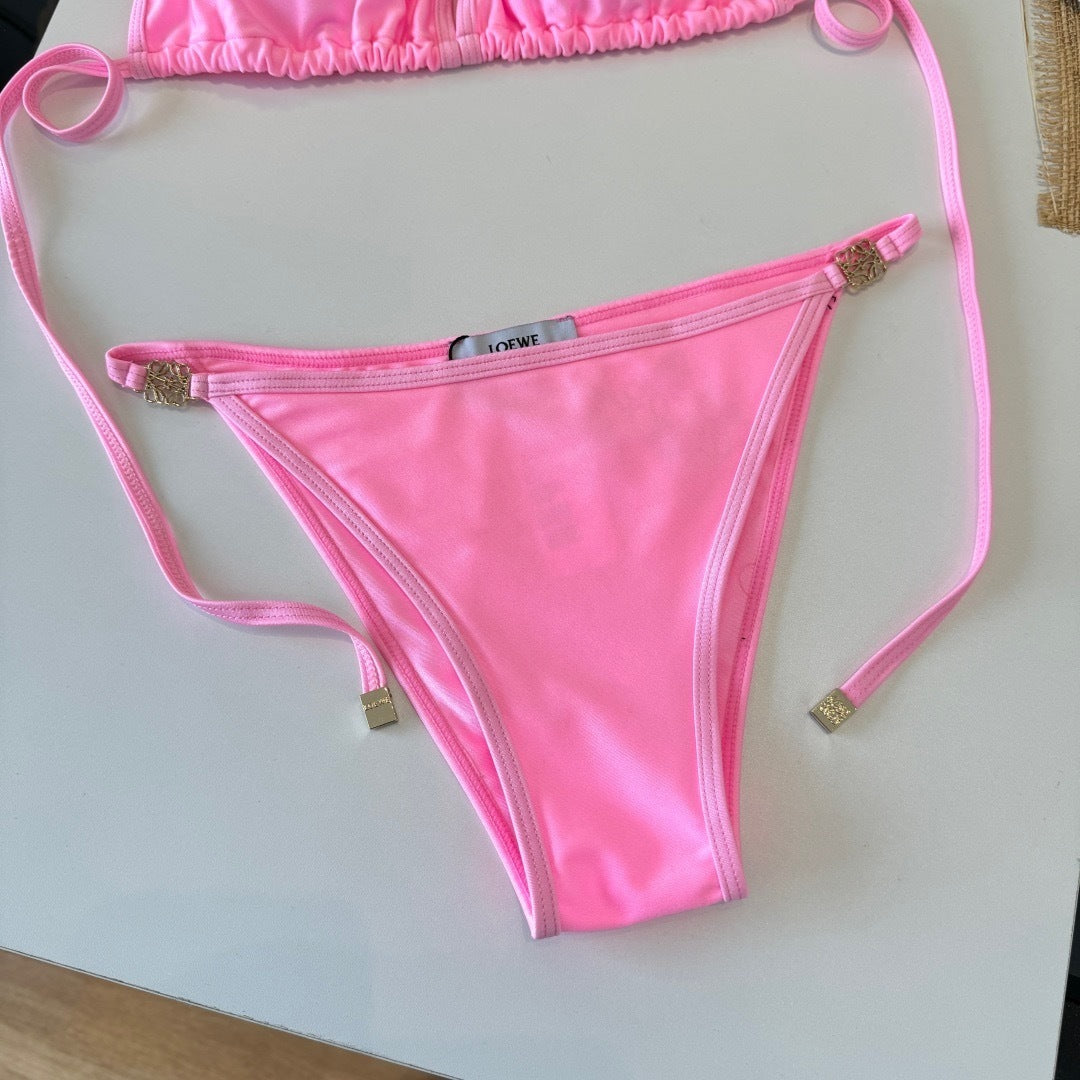 HOT PINK TRIANGLE BIKINI SET