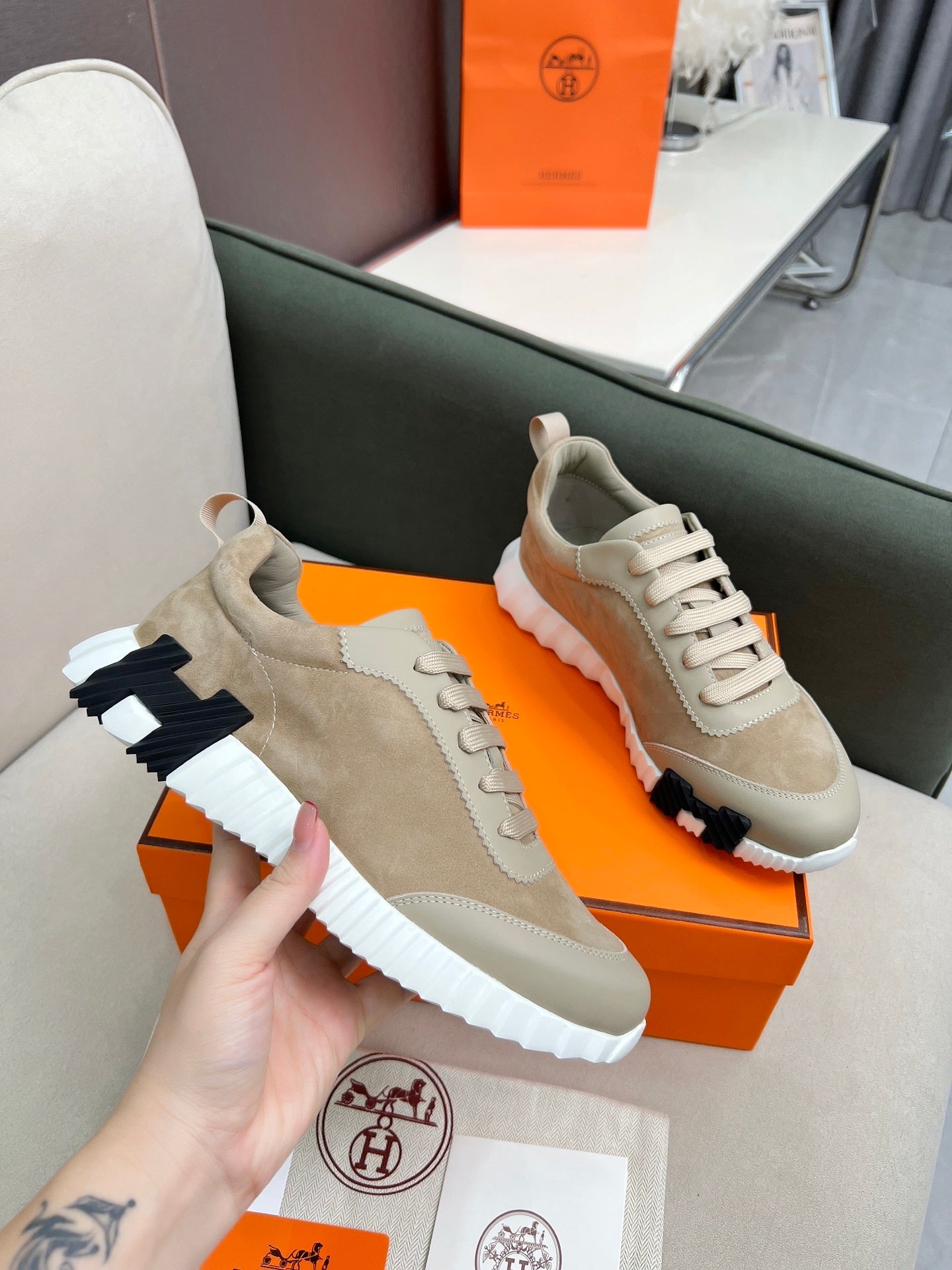 PREMIUM SUEDE PANEL LUXURY SNEAKERS