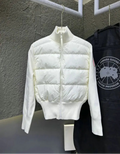 QUILTED PANEL ZIP KNIT JACKET