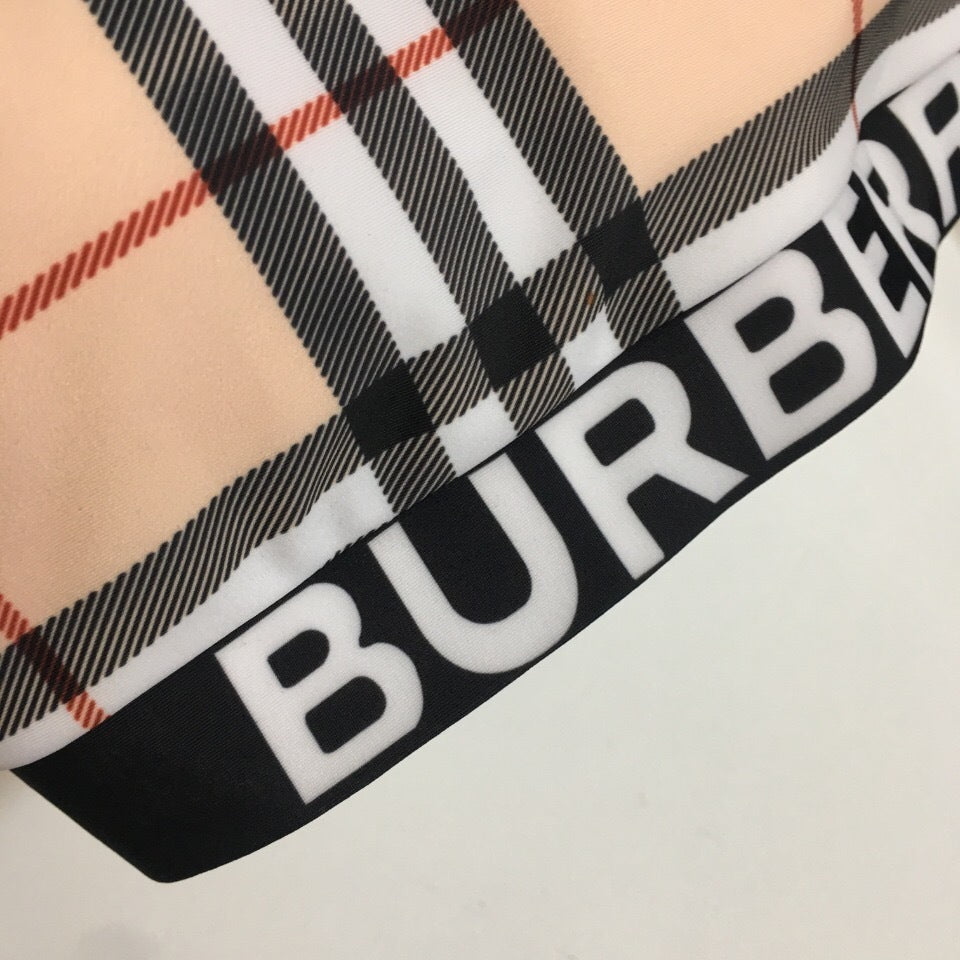 CHECK PRINT SPORT BAND BIKINI SET