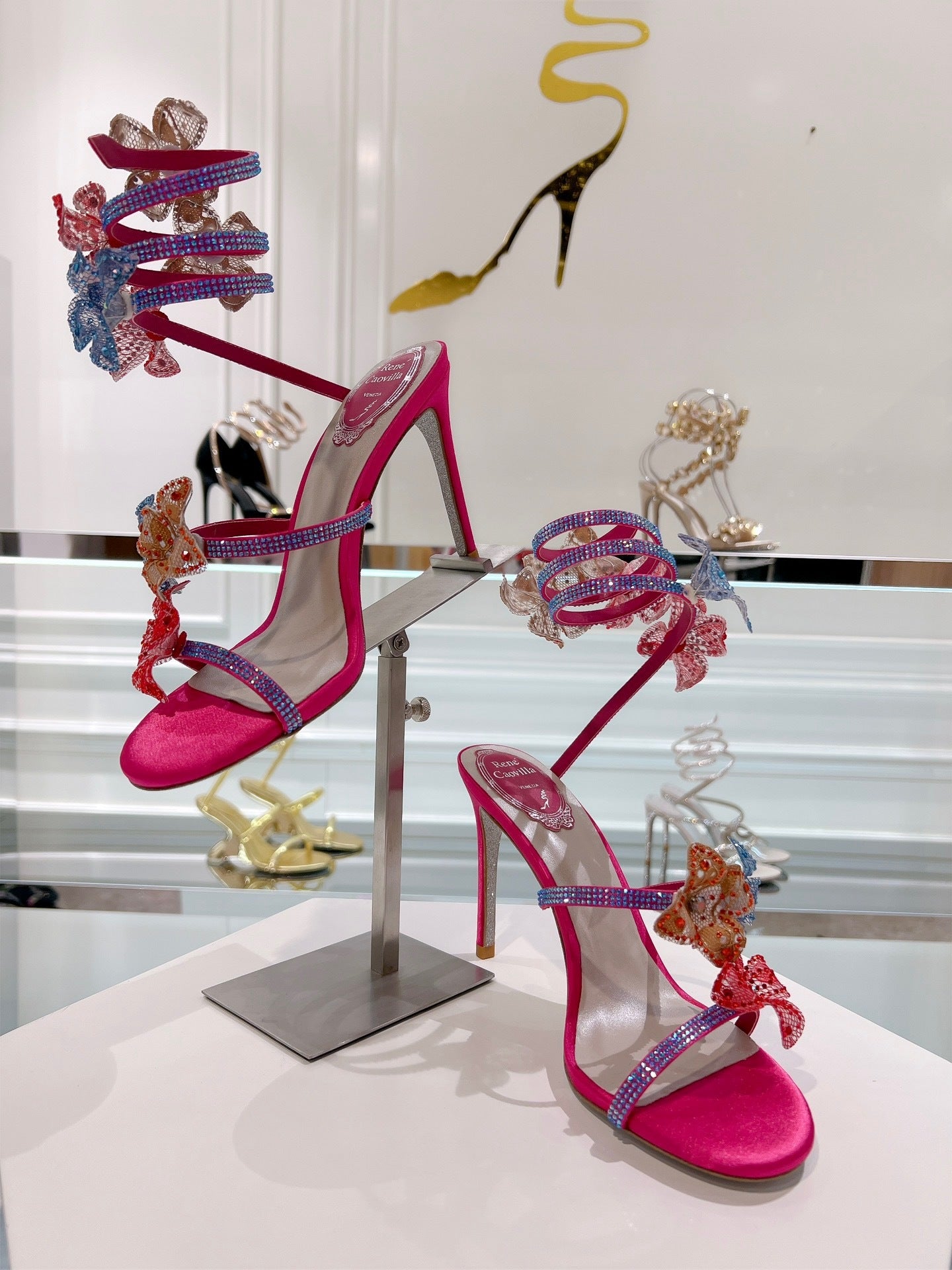 FLORAL BUTTERFLY HEELS