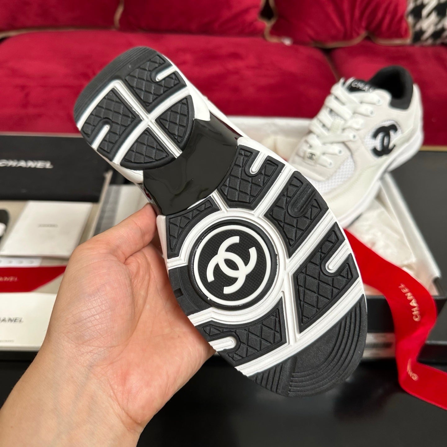 LOGO MESH PANEL TRAINER SNEAKERS