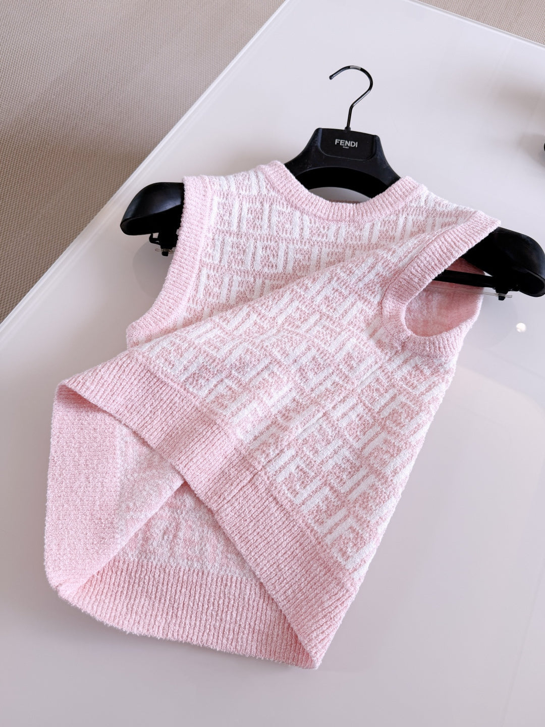 SOFT PINK TEXTURED KNIT SET – TOP & MINI SKIRT