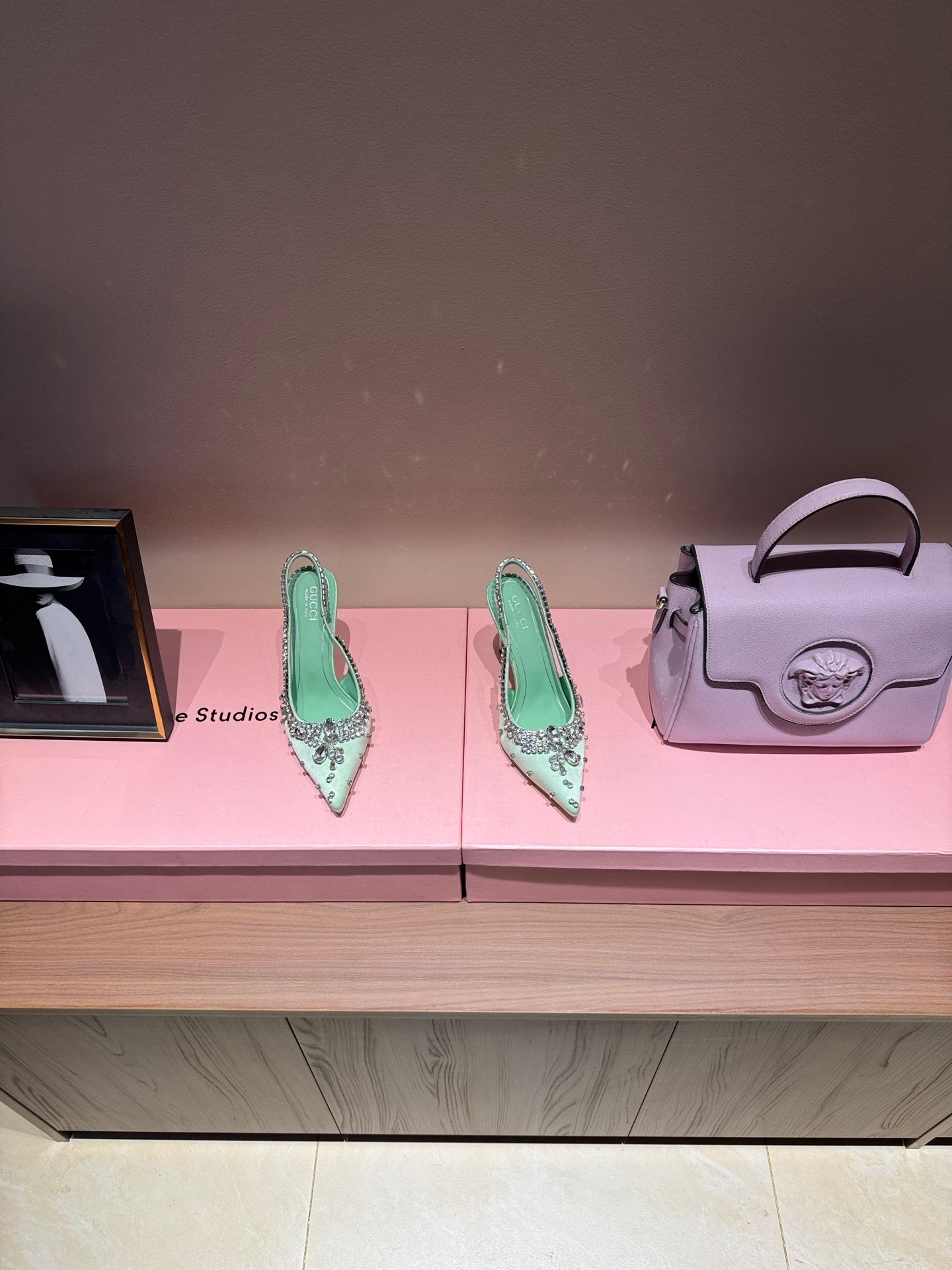 MINT EMBELLISHED SLINGBACK HEELS