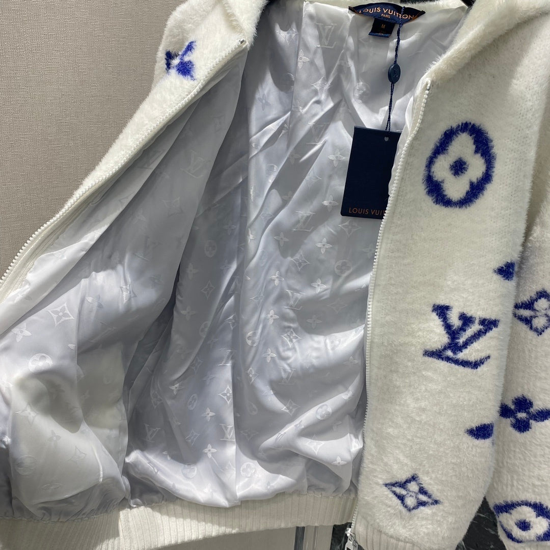 HOODED ZIP-UP KNIT JACKET