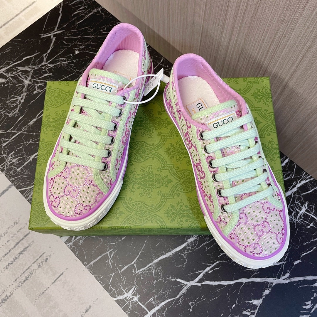 PASTEL MONOGRAM LOW-TOP SNEAKERS