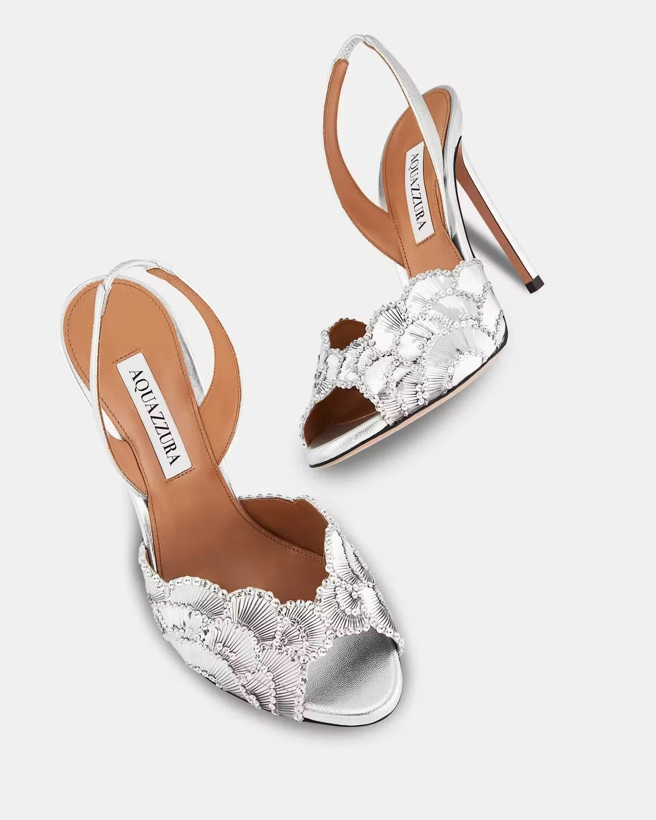 SILVER STRAP HEELS