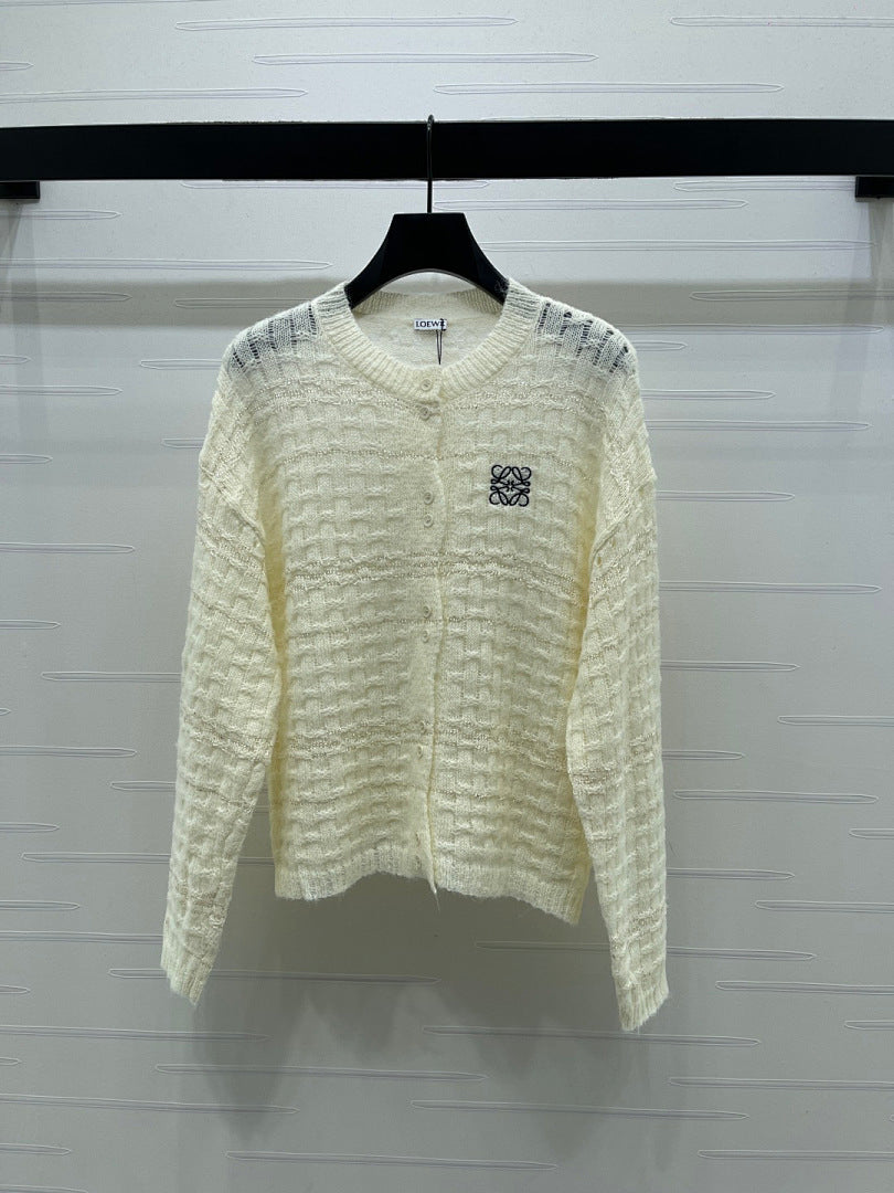 TEXTURED KNIT BUTTON CARDIGAN