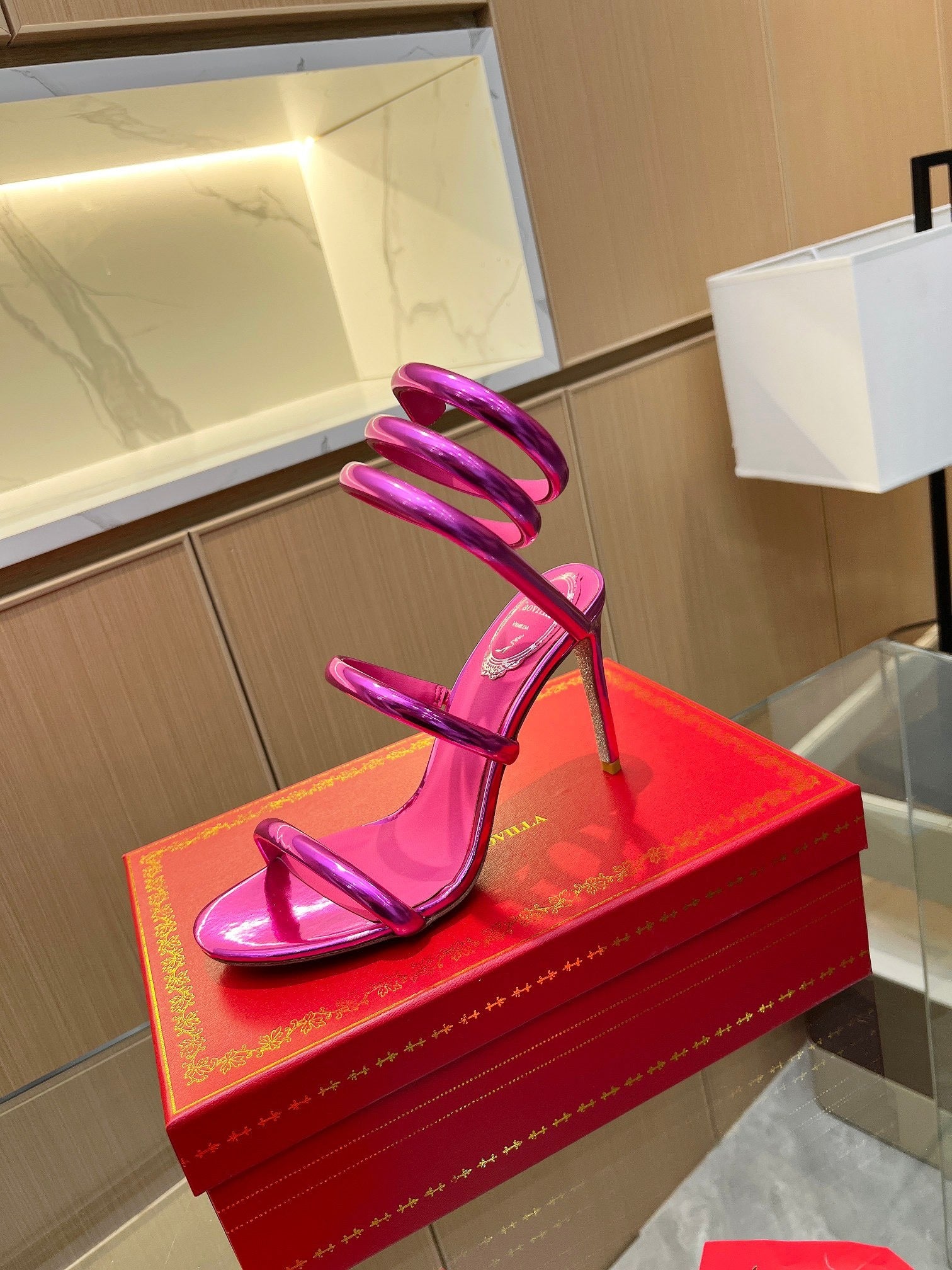 FUCHSIA CHROME HEELS