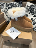 COZY FUR-LINED PLATFORM ANKLE BOOTS