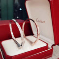 CRYSTAL-ACCENT SLIM HINGED BANGLE BRACELETS SET