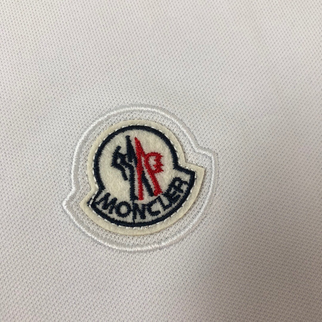 CLASSIC WHITE STRIPE TRIM LOGO POLO SHIRT