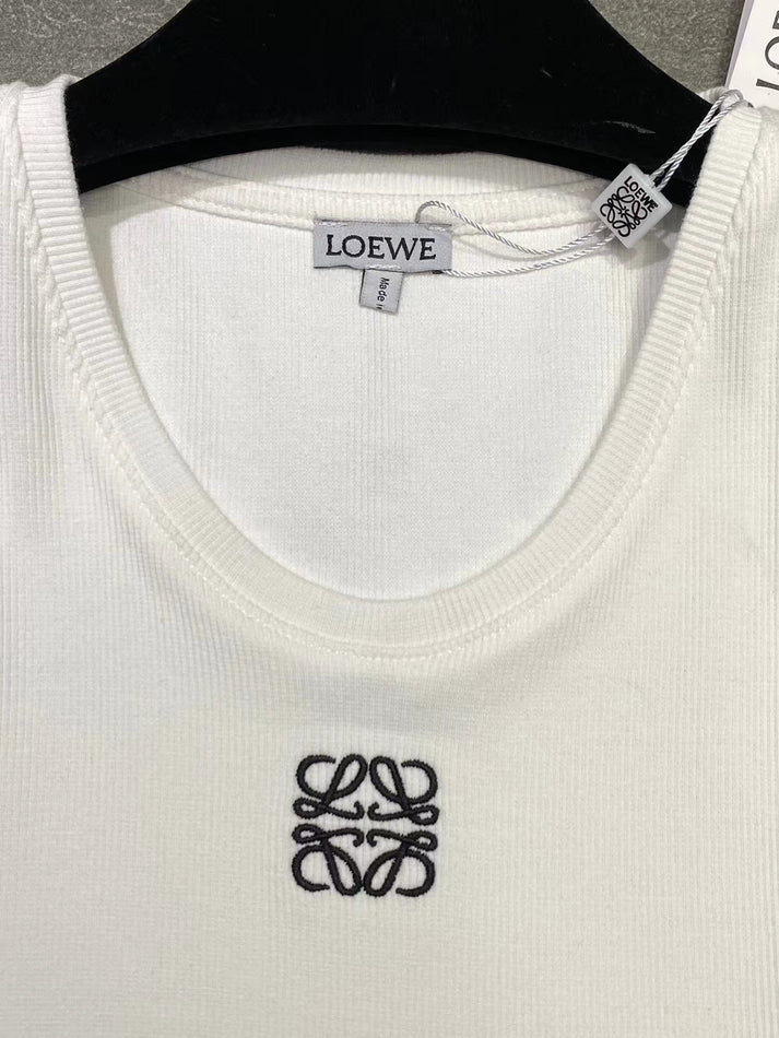 ANAGRAM LOGO CROPPED RIBBED TANK TOP