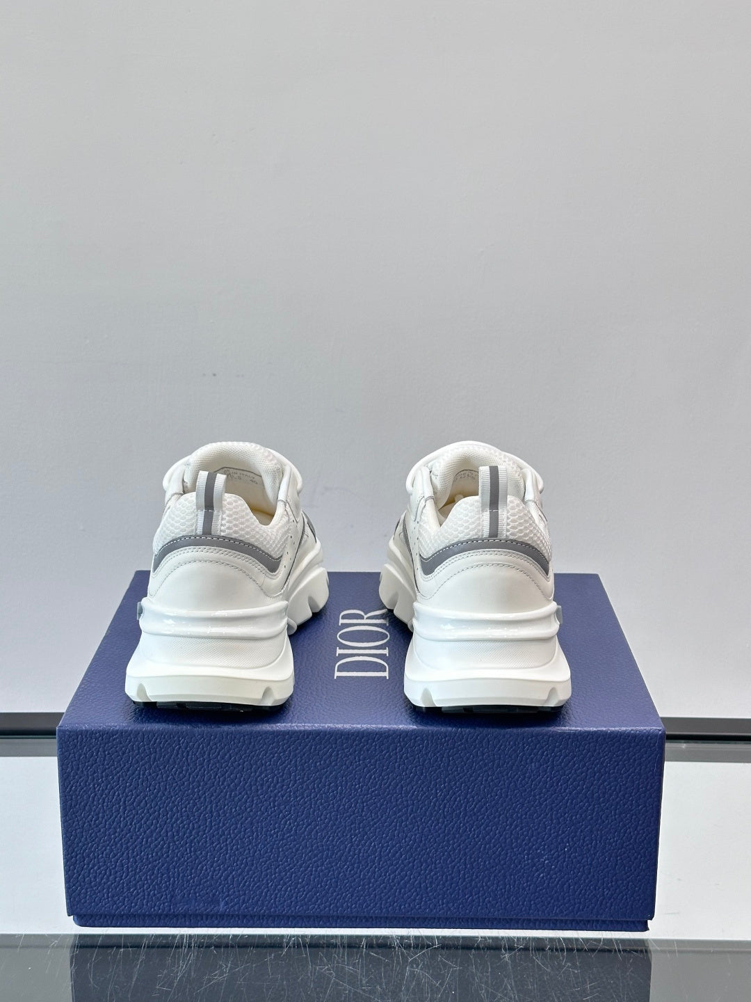 WHITE & GREY DESIGNER CHUNKY RUNNER SNEAKERS