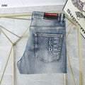 LIGHT WASH EMBROIDERED LOGO DENIM JEANS