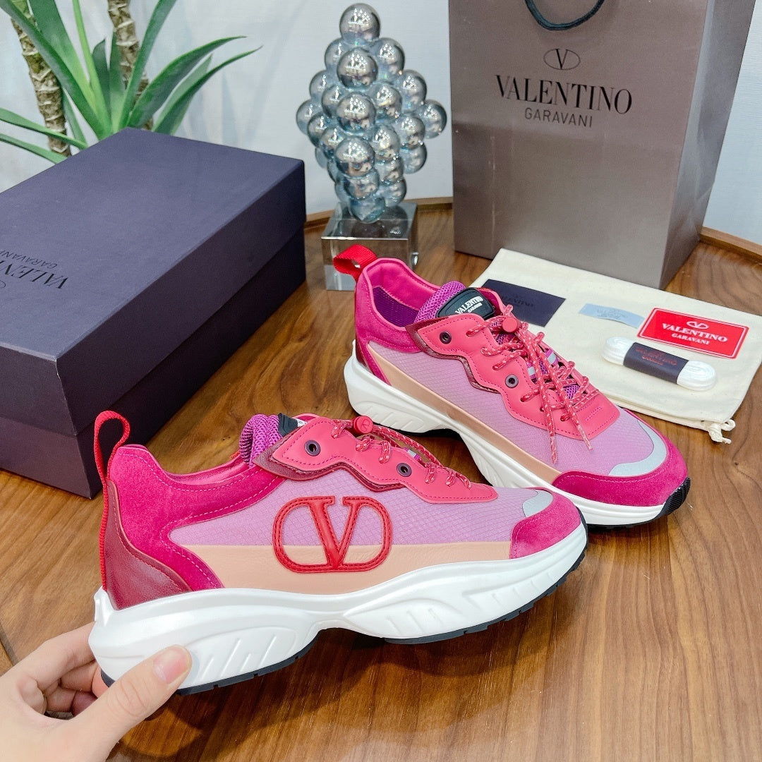 PINK PANELLED CHUNKY SNEAKERS