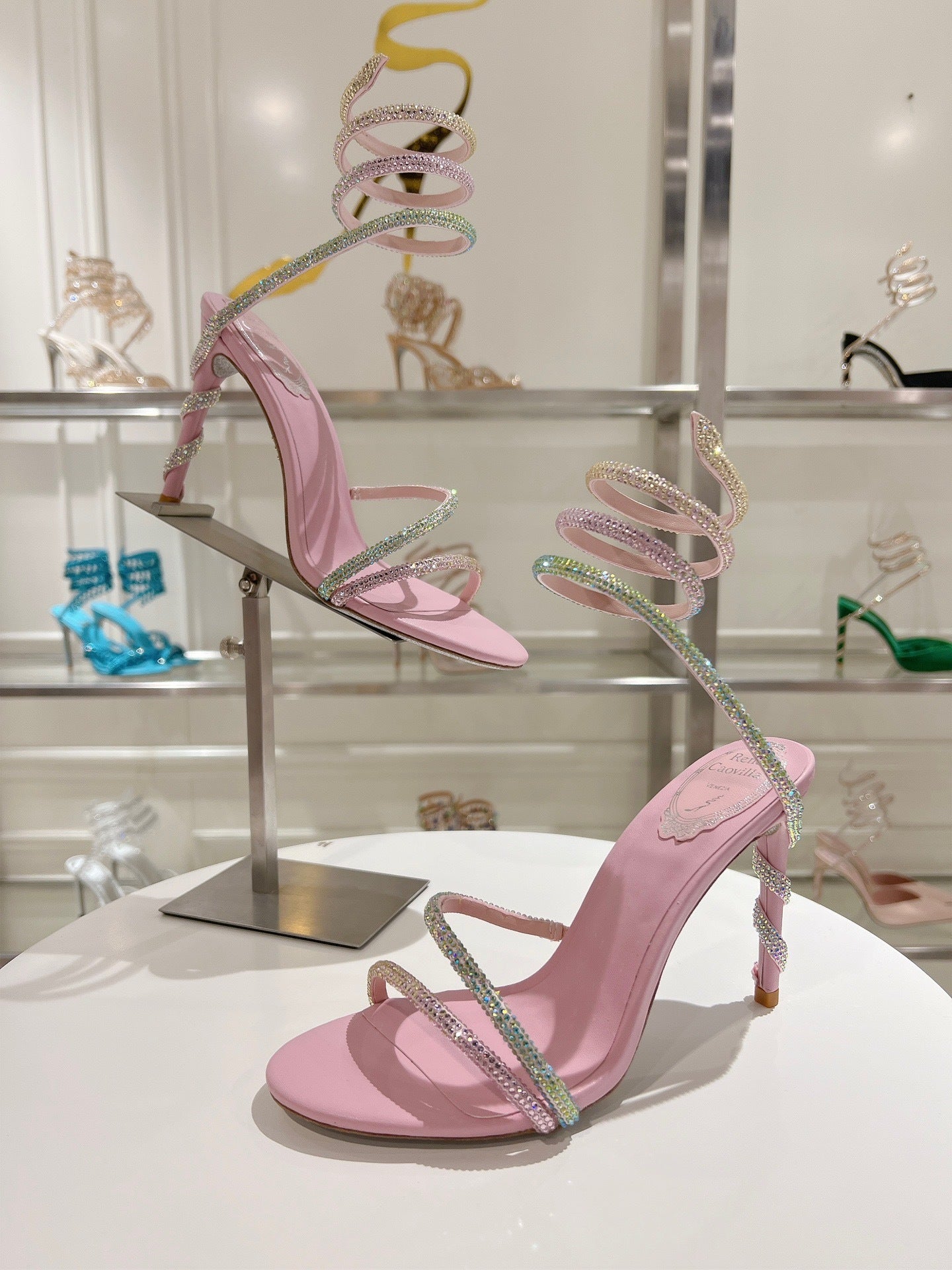 BLUSH SPIRAL HEELS