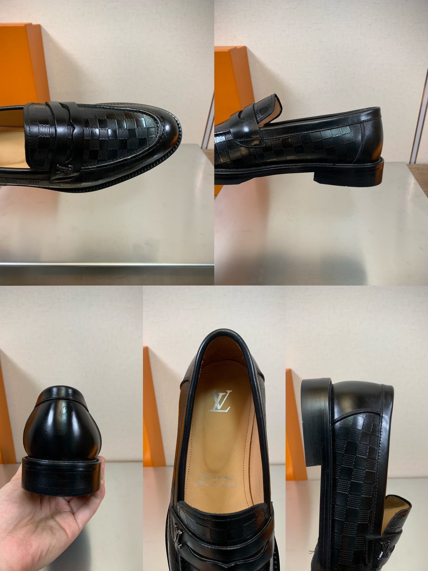 BLACK PATENT LEATHER WOVEN LOAFERS