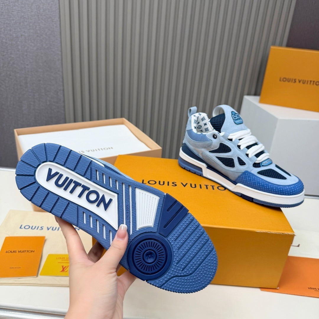 BLUE & NAVY ATHLETIC-STYLE SNEAKERS