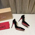 PATENT RED SOLE STILETTO PUMPS – CLASSIC BLACK