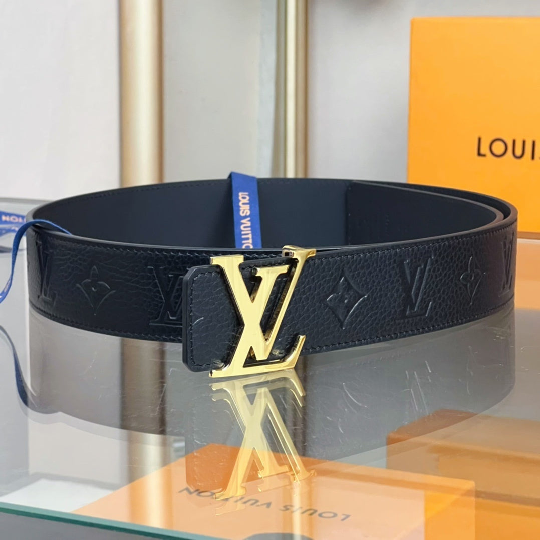 EMBOSSED LEATHER BELT – GOLD BUCKLE EDITION