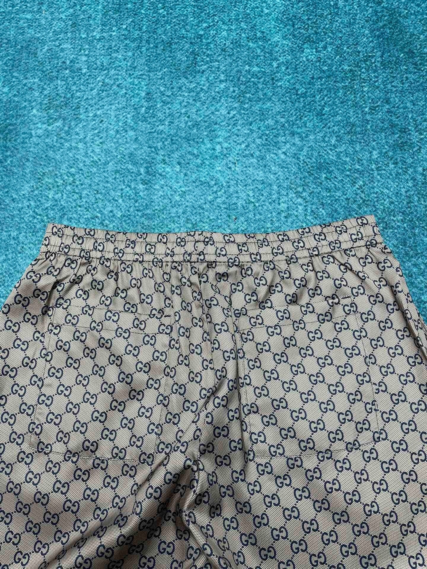 MONOGRAM PRINT SILK-STYLE SHIRT & SHORTS SET