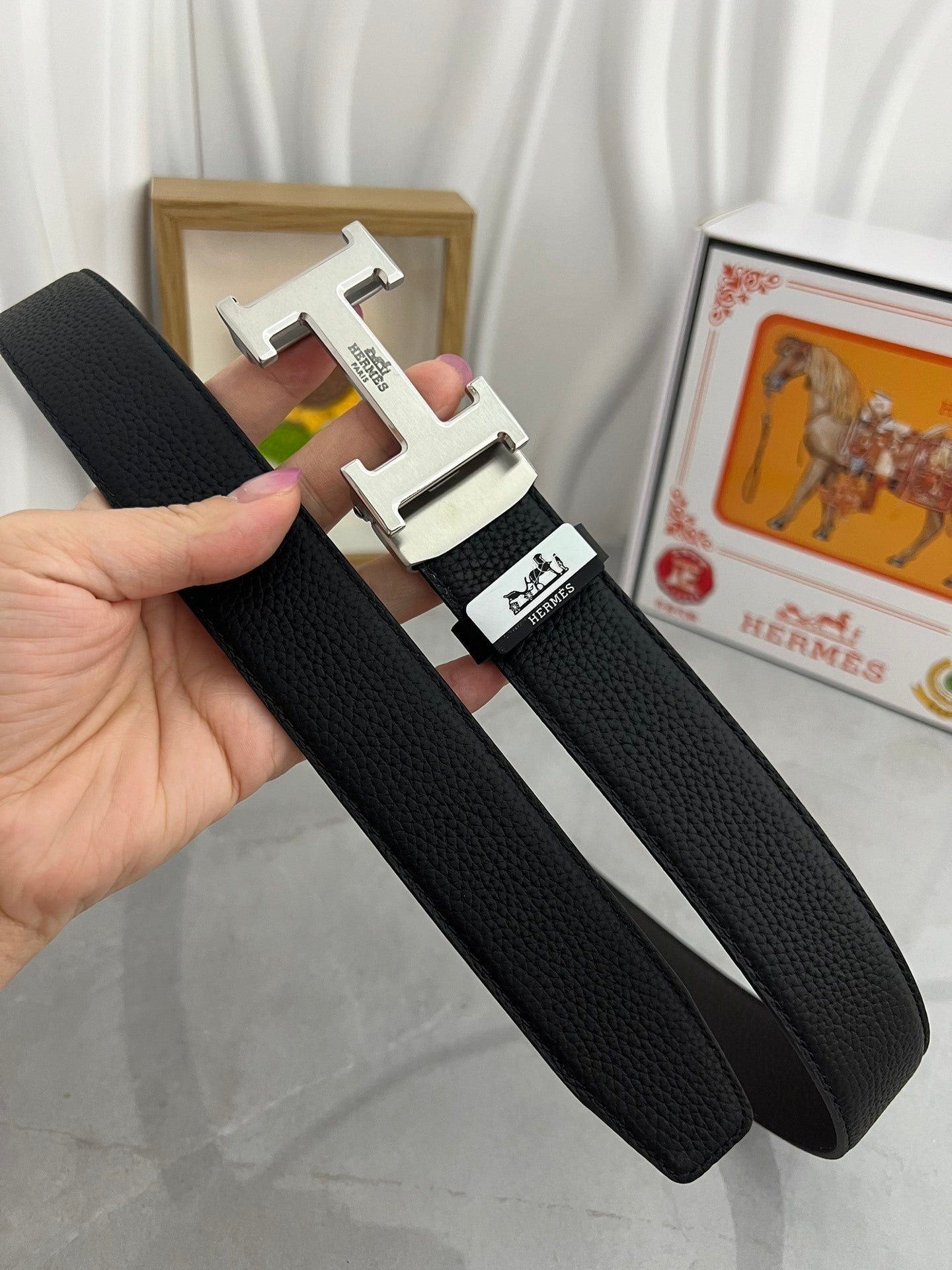 PREMIUM LEATHER BELT – SILVER BUCKLE EDITION