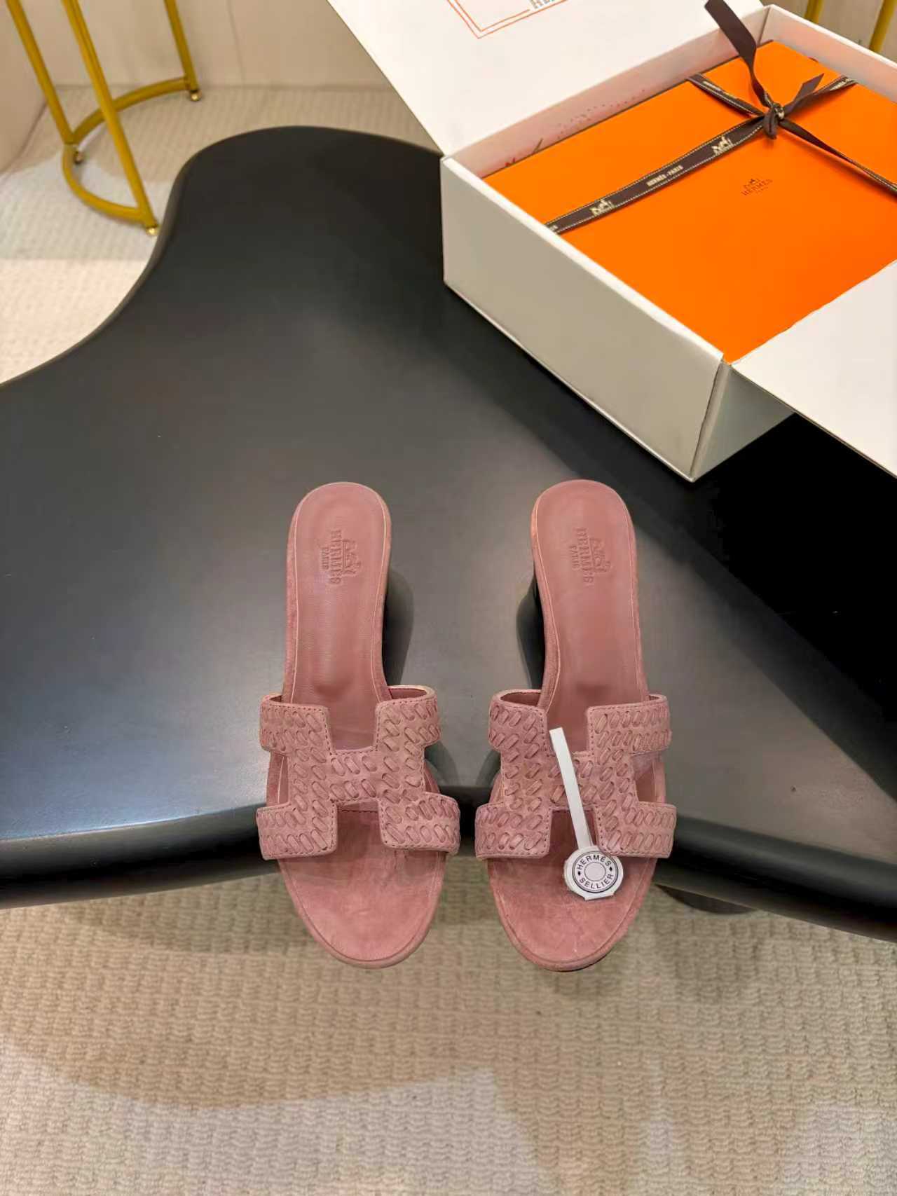 ROSE SUEDE HEELED SLIDE SANDALS